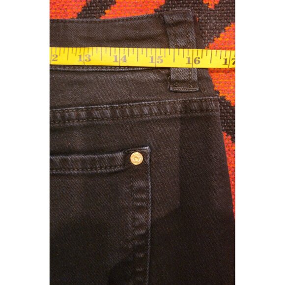 Sneak Peek Women's Black Flared Jeans Size 15/16 Mid-Rise Stretch Denim With Poc - Picture 5 of 13